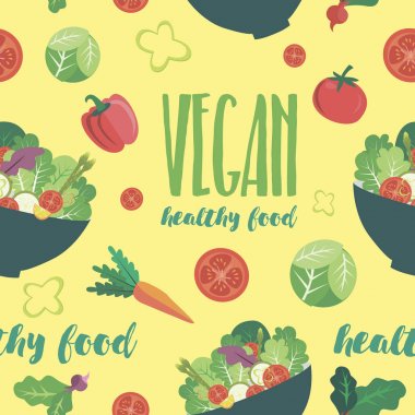 Sağlıklı gıda seamless modeli. Vegan doku