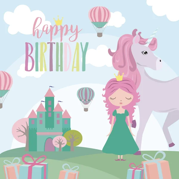 Magic Birthday Party Card Invitation Card Greeting Card Poster Decor — Stock Vector