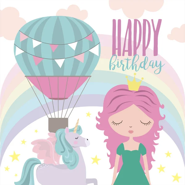 Magic Birthday Party Card Invitation Card Greeting Card Poster Decor — Stock Vector