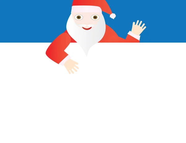 Babbo Natale banner natalizio con sfondo blu — Vettoriale Stock