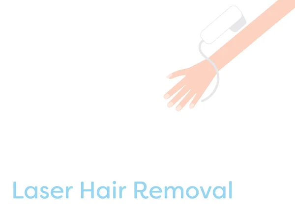 Saç kaldırma kozmetik tedavi - kol epilasyon lazer — Stok Vektör