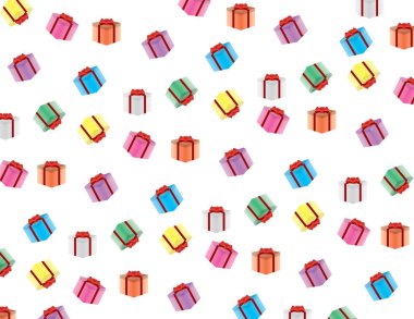 Hediye kutusu clipart desen arka plan