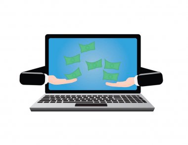 Para atma el ile dizüstü bilgisayar