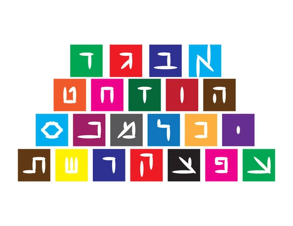 흰색 배경에 흰색 히브리어 글자가 새겨져 있는 화려 한 사각형 — 스톡 벡터
