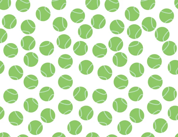 Modello di palline da tennis bianche verdi — Vettoriale Stock