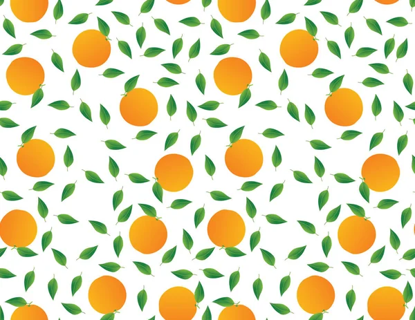 Orange Green Oranges Pattern — Stock vektor
