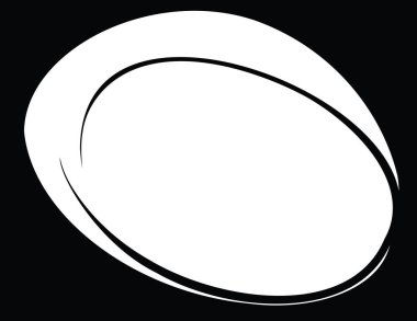 Siyah Beyaz El Oval Çerçeve