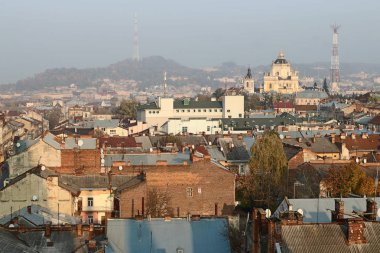 Lviv şehir yüksekliğini üzerinden