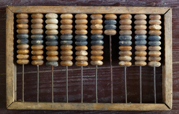 Antiguo Ábaco Madera Cerca —  Fotos de Stock