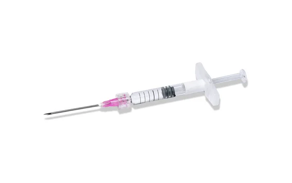 Medical syringe isolated on white background with clipping path. — Stock Photo, Image