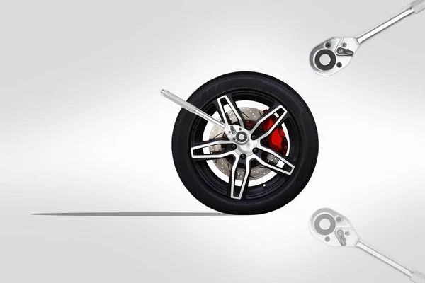 Illustration 3D. Concept de roue réparatrice . — Photo