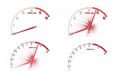 Grup RPM ölçmek sembolü olarak araba yarışı.