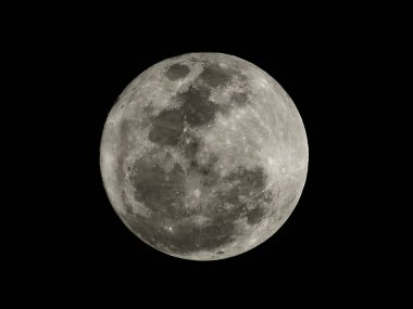 Gece zamanında dolunay dokusuna yakın çekim.