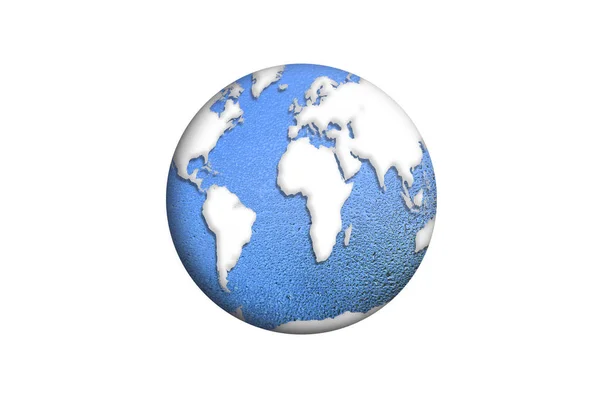 Der blaue Globus isoliert. — Stockfoto