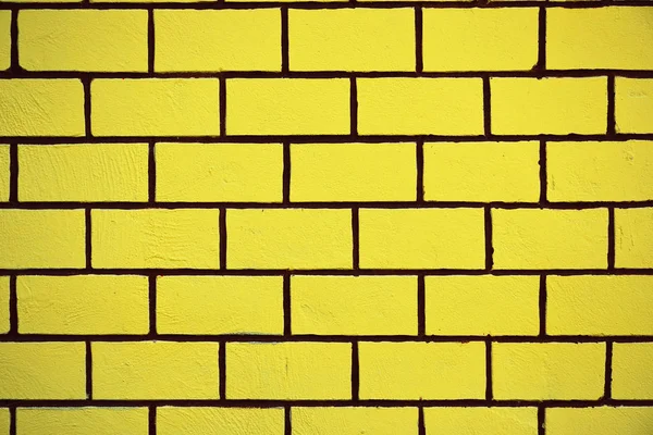 Yellow brick wall pattern background. — Stock Photo, Image