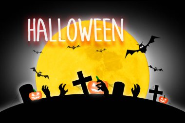 Cadılar Bayramı gün kavramı.