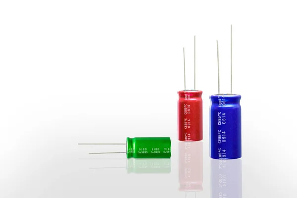 Electrolytic capacitors group. — Stock Photo, Image