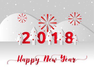 Mutlu yıllar 2018 konsepti