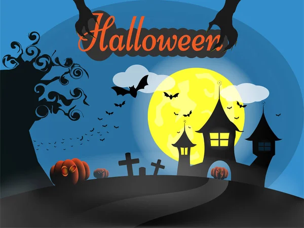 Concepto de día de Halloween — Vector de stock