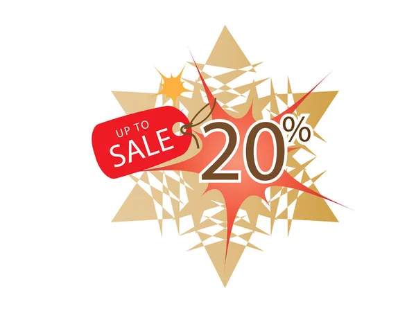 Sale banner with 20 percent discount. — Stock Vector