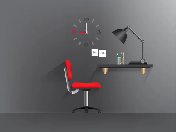 Sala de trabajo en casa . — Vector de stock