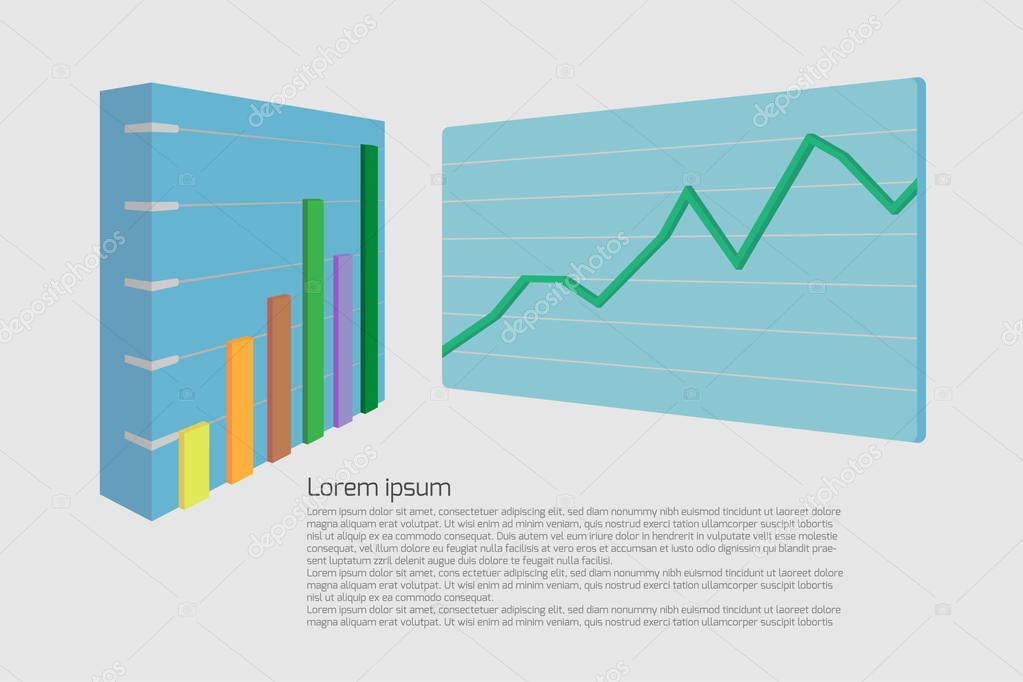 Business graph infographics