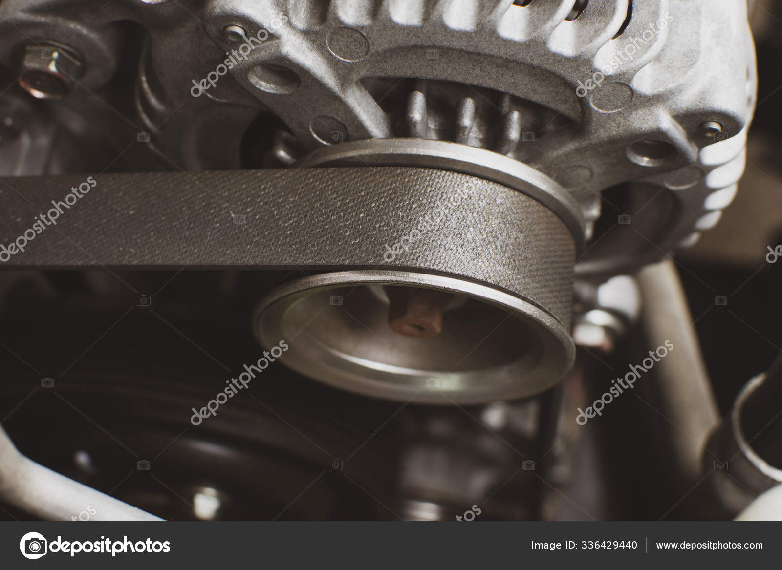 Timing belt of old alternator. Stock Photo by ©birdlkportfolio2559