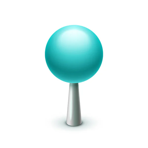 Blue ball on stick — Stock Vector