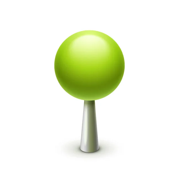 Green ball on stick — Stock Vector