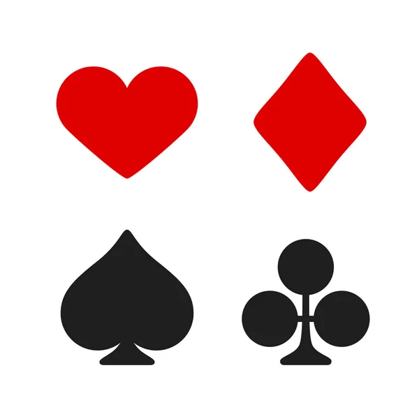 Set of playing card suits — Stock Vector