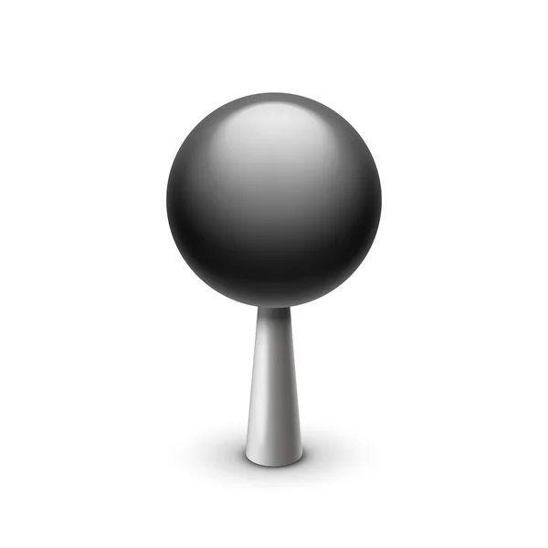 Boule noire sur bâton — Image vectorielle