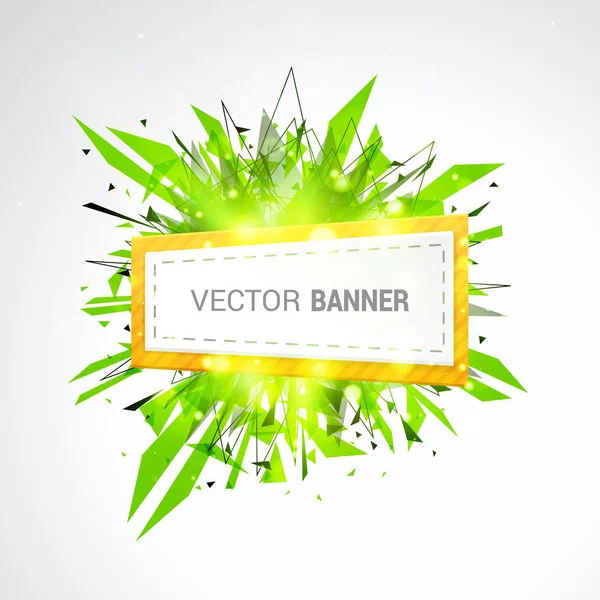 Banner blanco en blanco — Vector de stock