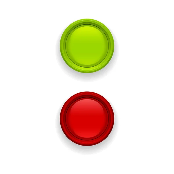 红色和绿色按钮 — 图库矢量图片