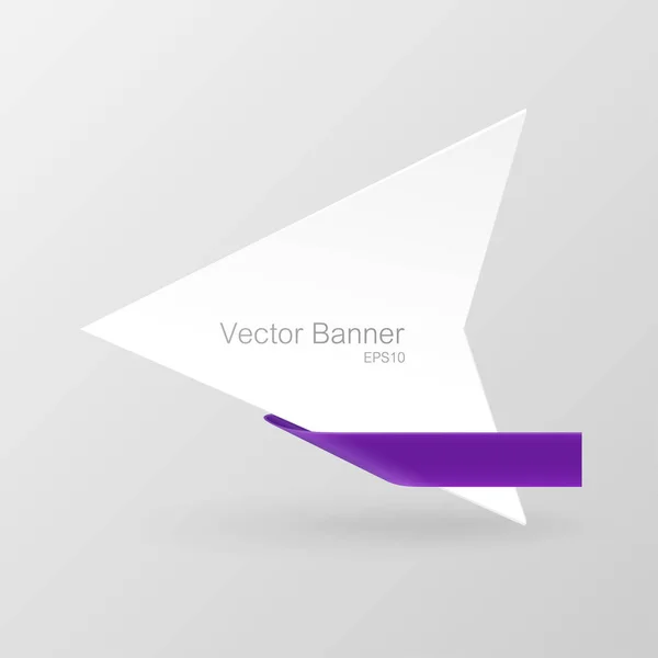 Banner branco em branco — Vetor de Stock