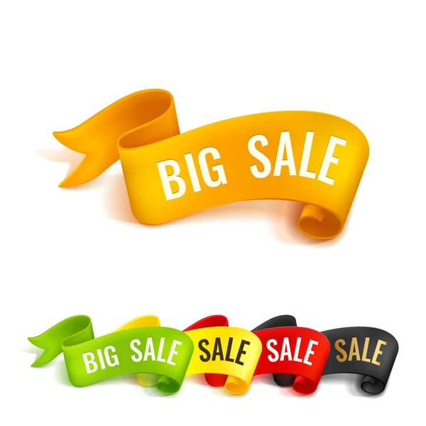 Set of colorful Big Sale ribbons — Stock Vector