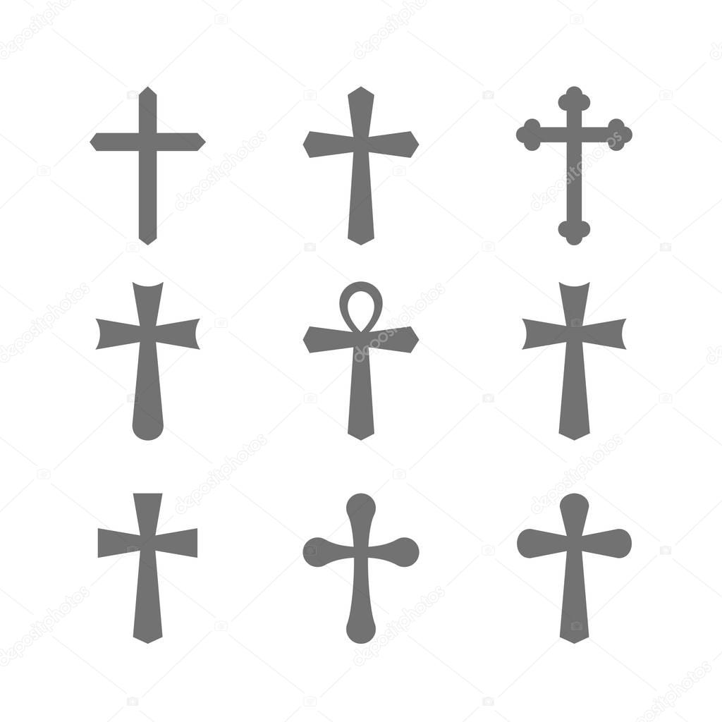 Set of different crosses