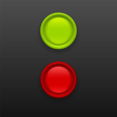 Kırmızı ve yeşil düğme 