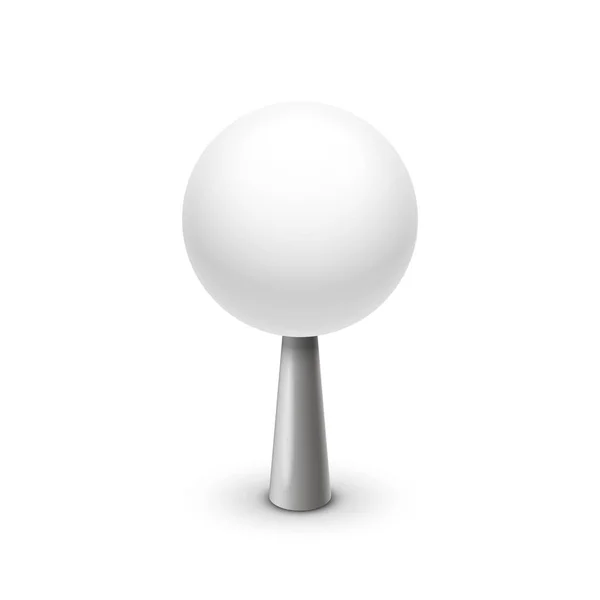 White ball on stick — Stock Vector