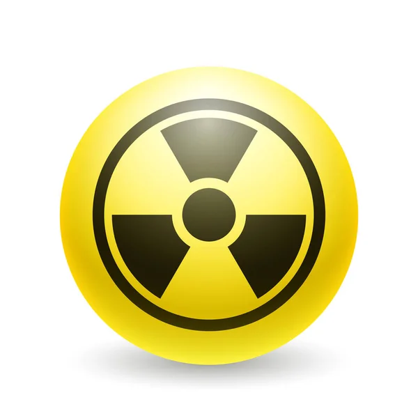 Icône de prudence radioactive — Image vectorielle