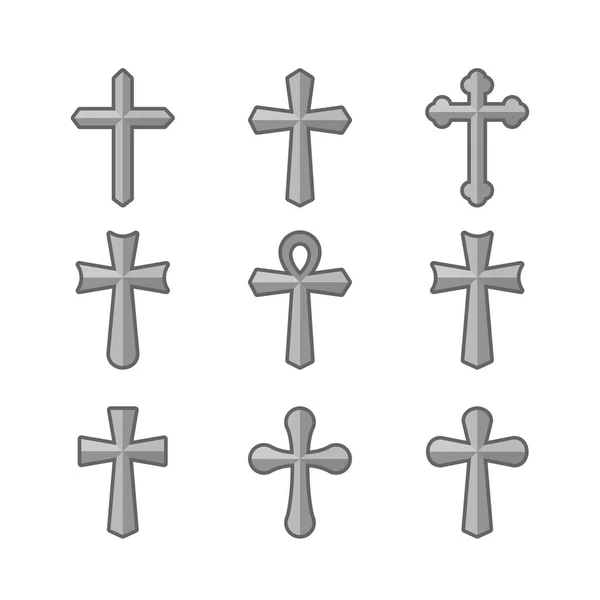 不同的十字架一套 — 图库矢量图片
