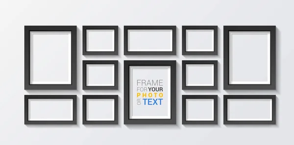 Set of 3D Frames Design — Stock Vector