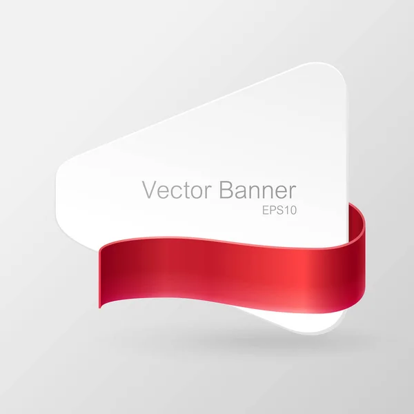 Bannière blanche — Image vectorielle