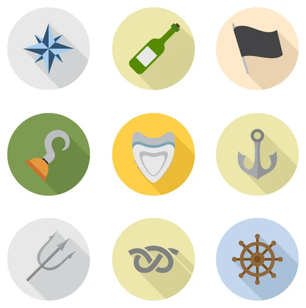 Conjunto de iconos del mar — Vector de stock