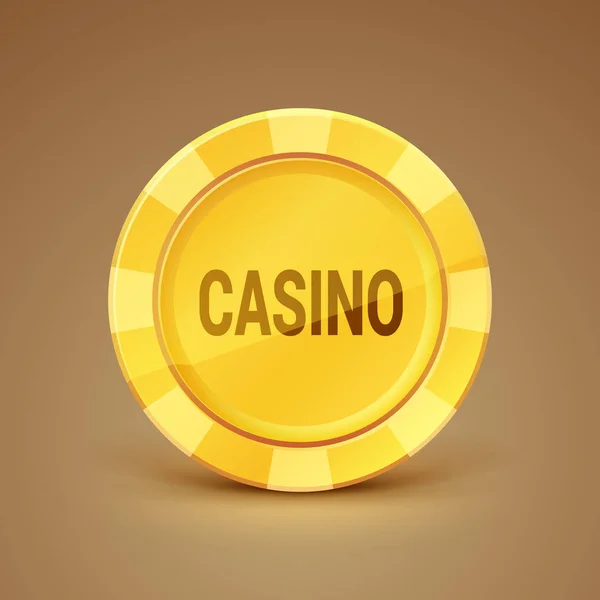 Oro icono de moneda de casino — Archivo Imágenes Vectoriales