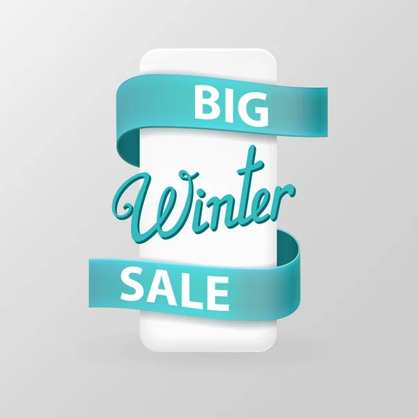 Big Winter Sale banner — Stock Vector