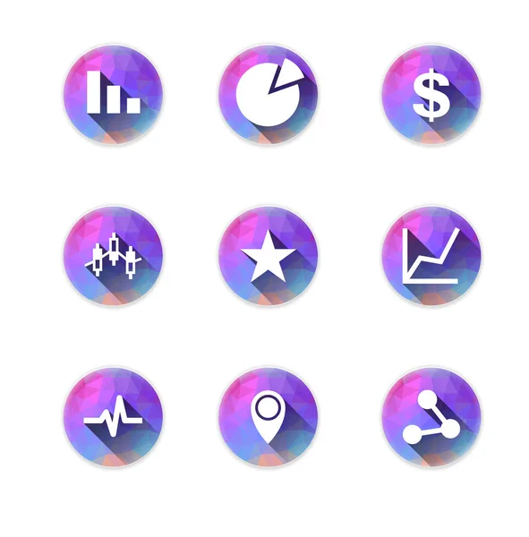 Set of different business icons — Stock Vector