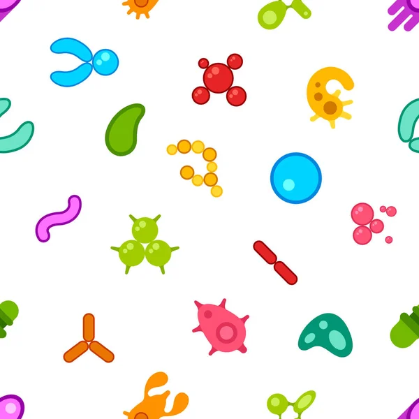 Conjunto de gérmenes e iconos de bacterias — Vector de stock