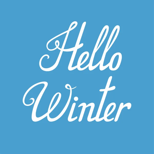 Hello winter text — Stock Vector