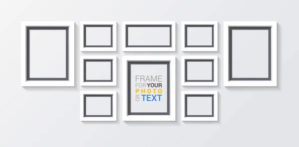 Aantal 3D-ontwerp van Frames — Stockvector