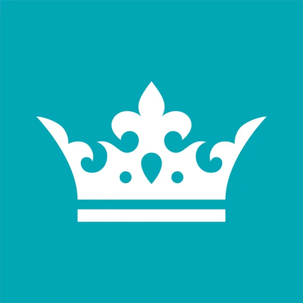 White crown icon — Stock Vector